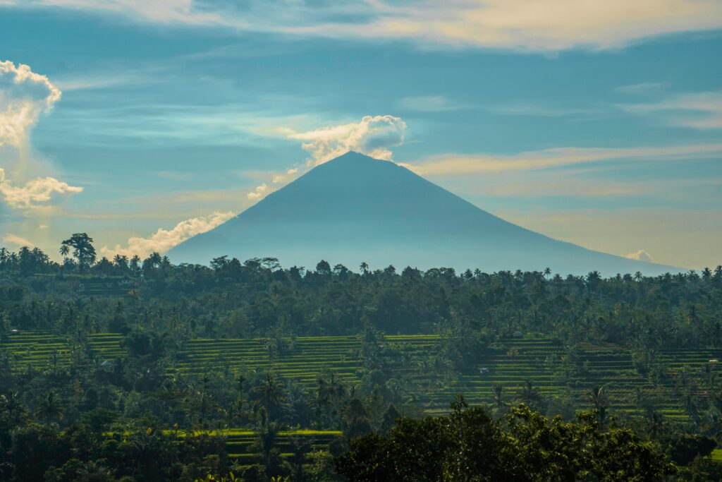 pexels photo 2166643 2166643 Stunning view of a volcano amidst lush greenery in Lampung, Indonesia. Perfect for nature lovers.
